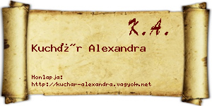 Kuchár Alexandra névjegykártya