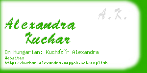 alexandra kuchar business card